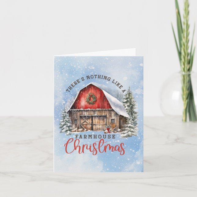 Cartes Pour Fêtes Annuelles Noël agricole (Devant)