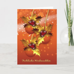 Cartes Pour Fêtes Annuelles Noël allemand élégant de Froehliche Weihnachten