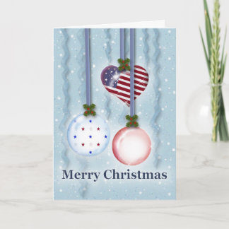 Cartes Pour Fêtes Annuelles Noël Americana avec ornements