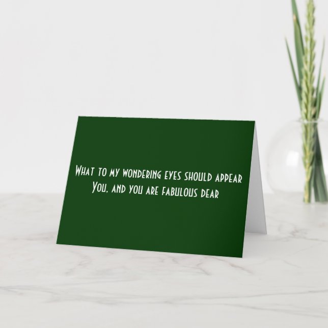 CARTES POUR FÊTES ANNUELLES NOËL AMOUR = "VOUS" TOUTE L'ANNÉE (Devant)