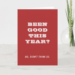 Cartes Pour Fêtes Annuelles Noël amusant Rouge et blanc Été bon