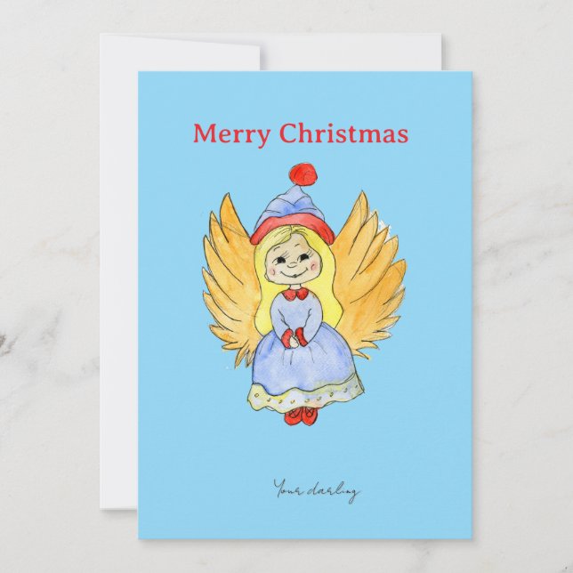 Cartes Pour Fêtes Annuelles Noël ange  (Devant)