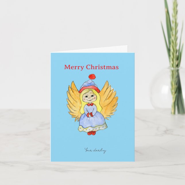 Cartes Pour Fêtes Annuelles Noël Angel (Devant)