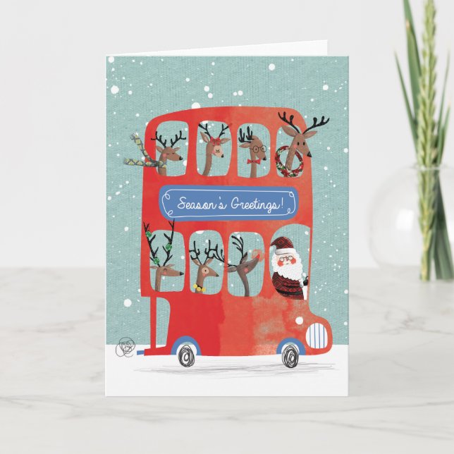 Cartes Pour Fêtes Annuelles Noël anglais (Devant)