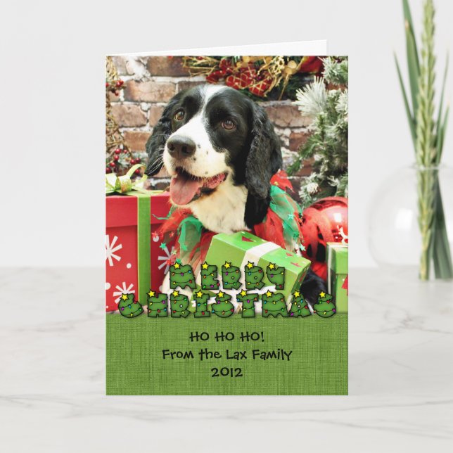 Cartes Pour Fêtes Annuelles Noël - Anglais Springer Spaniel - Betsy (Devant)