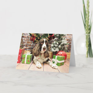 Cartes Pour Fêtes Annuelles Noël - Anglais Springer Spaniel - Logan