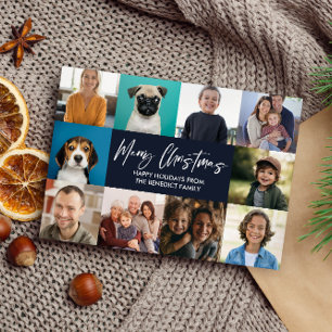 CARTES POUR FÊTES ANNUELLES NOËL ANNÉE EN REVUE 10 PHOTOS VACANCES