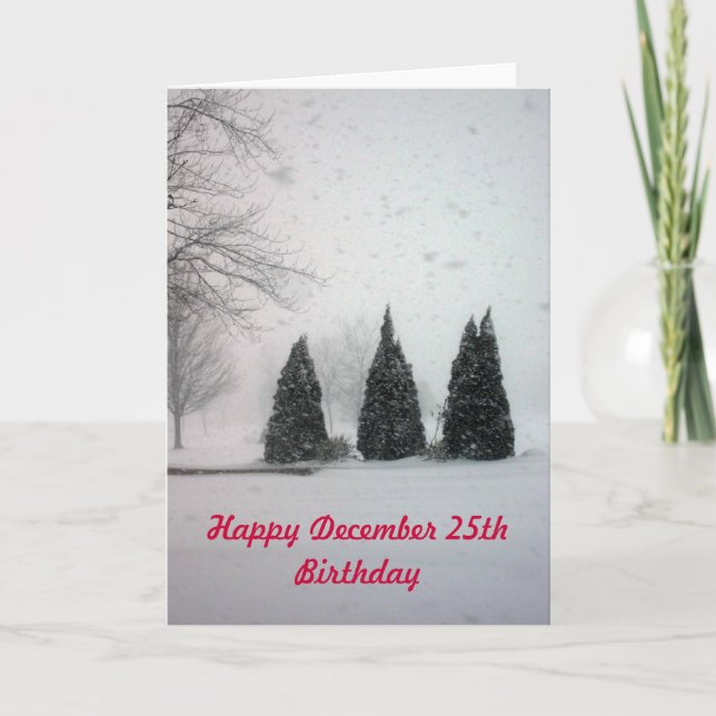Cartes Pour Fêtes Annuelles Noël Anniversaire 6 - Doux neige (Devant)
