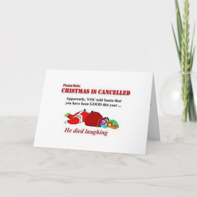 Cartes Pour Fêtes Annuelles Noël annulé (Devant)