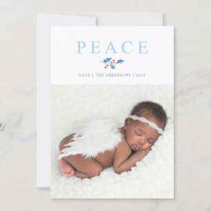Cartes Pour Fêtes Annuelles Noël Aquarelle Paix Holly Branche Vacances