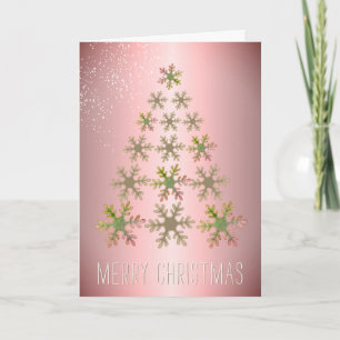 Cartes Pour Fêtes Annuelles Noël Arbre de Noël Pink Gold