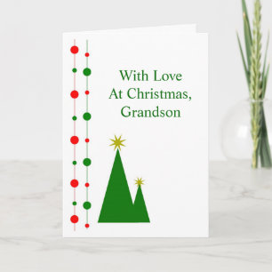 Cartes Pour Fêtes Annuelles Noël Arbres Grand-fils Noël