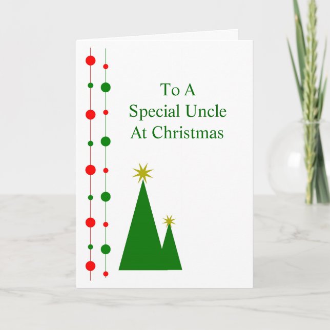 Cartes Pour Fêtes Annuelles Noël Arbres Oncle Noël (Devant)