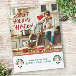 Cartes Pour Fêtes Annuelles Noël arc-en-ciel Boho