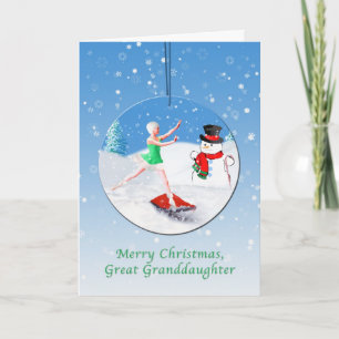 Cartes Pour Fêtes Annuelles Noël, arrière-petite-fille, danseur classique