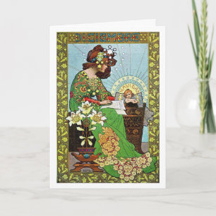 Cartes Pour Fêtes Annuelles Noël Art Nouveau