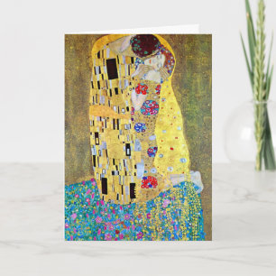 Cartes Pour Fêtes Annuelles Noël Art nouveau, le baiser de Gustav Klimt