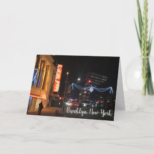 Cartes Pour Fêtes Annuelles Noël au centre-ville de Brooklyn Photographie NYC