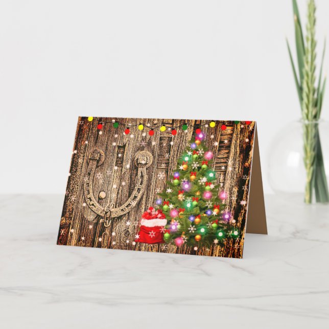 Cartes Pour Fêtes Annuelles Noël au charme campagnard (Devant)