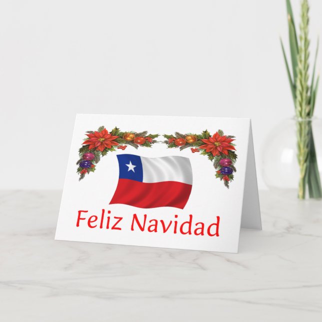 Cartes Pour Fêtes Annuelles Noël au Chili (Devant)