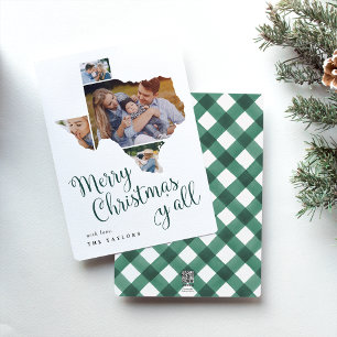 Cartes Pour Fêtes Annuelles Noël au Texas   Home State Multi Photo Collage