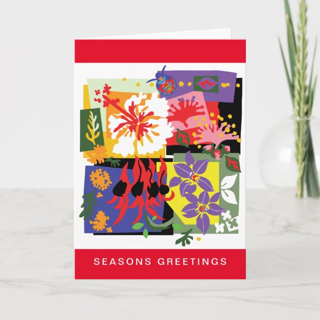 Cartes Pour Fêtes Annuelles Noël australien - FLEURS SAUVAGES autochtones - ca (Devant)
