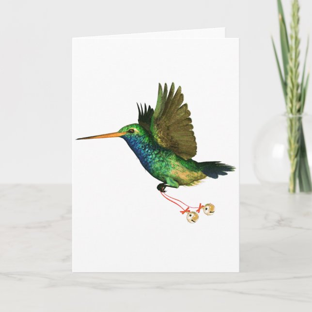 Cartes Pour Fêtes Annuelles Noël aux colibris (Devant)
