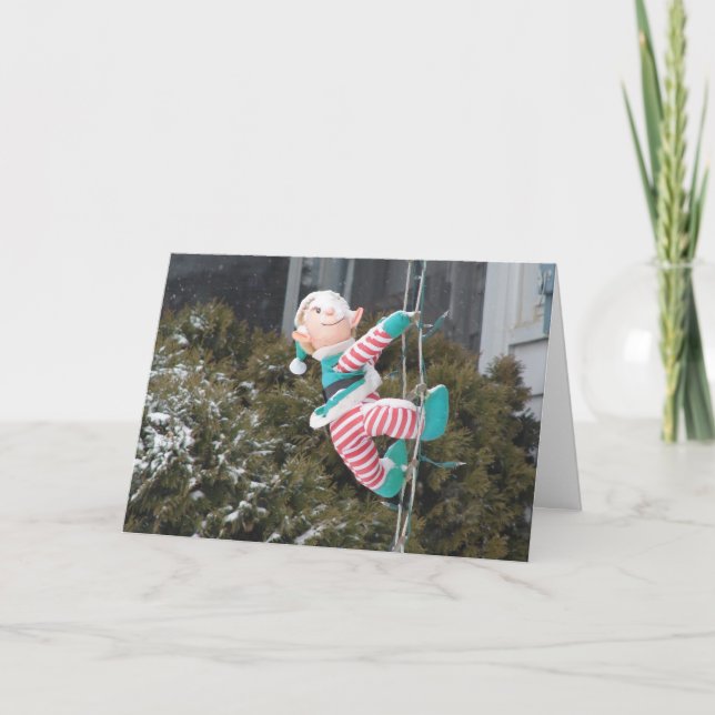 Cartes Pour Fêtes Annuelles Noël aux elfes de neige (Devant)