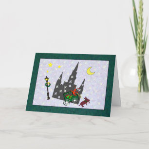 Cartes Pour Fêtes Annuelles Noël avec des erreurs de cathédrale de mule