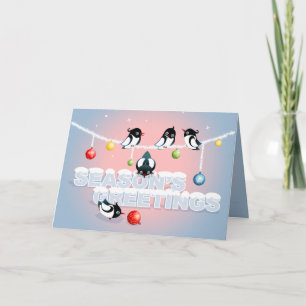 Cartes Pour Fêtes Annuelles Noël avec des pies et des bulles