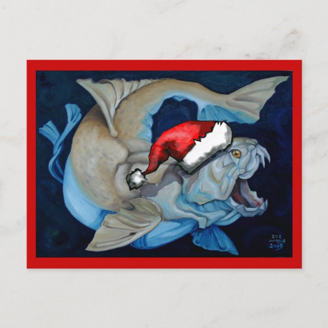 Cartes Pour Fêtes Annuelles Noël avec Dunkleosteus (Devant)