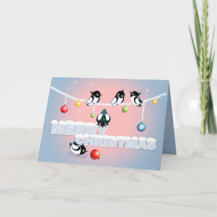 Cartes Pour Fêtes Annuelles Noël avec les pies et les bulles 2