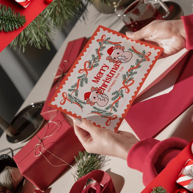 Cartes Pour Fêtes Annuelles Noël Axolotl (Créateur téléchargé)