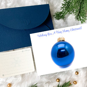 Cartes Pour Fêtes Annuelles Noël Bauble Ornement Bleu