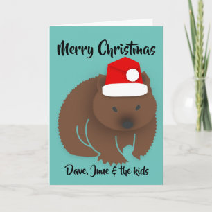 Cartes Pour Fêtes Annuelles Noël bébé Wombat