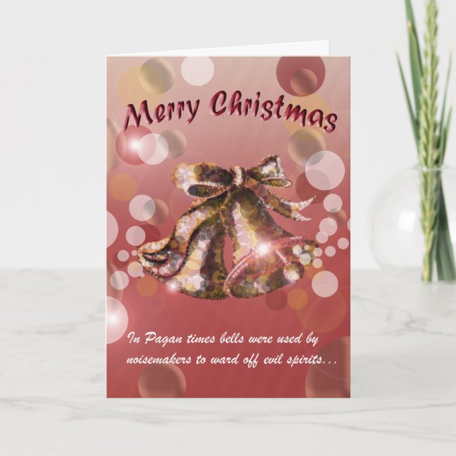 Cartes Pour Fêtes Annuelles Noël Bell (rouge) (Devant)