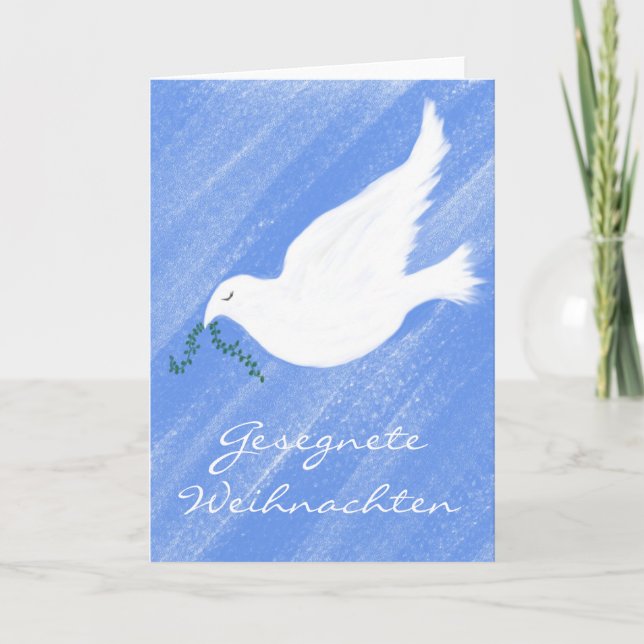 Cartes Pour Fêtes Annuelles Noël béni Peaceful Dove (Devant)