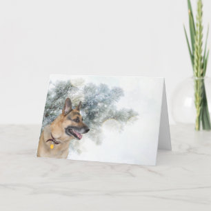 Cartes Pour Fêtes Annuelles Noël berger allemand