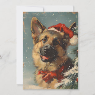Cartes Pour Fêtes Annuelles Noël berger allemand