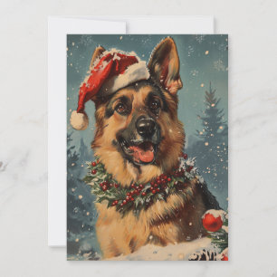 Cartes Pour Fêtes Annuelles Noël berger allemand