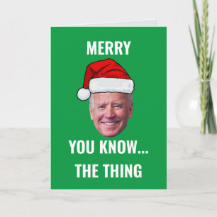 Cartes Pour Fêtes Annuelles Noël Biden 2023 Drôle Joe Biden Confus Noël