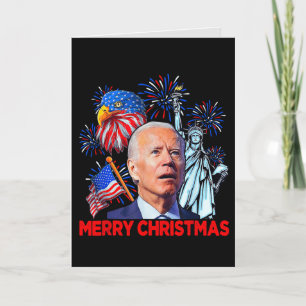 Cartes Pour Fêtes Annuelles Noël Biden Drôle Joe Biden Confus Noël
