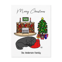 Noël Black Labrador Dormait