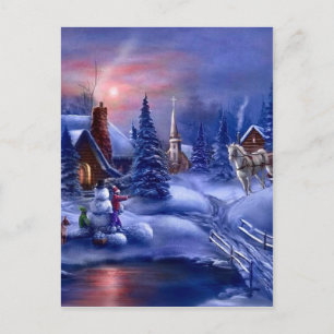 Cartes Pour Fêtes Annuelles Noël blanc