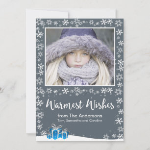 Cartes Pour Fêtes Annuelles Noël blanc des souhaits les plus chauds
