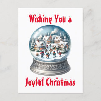 Cartes Pour Fêtes Annuelles Noël blanc du Globe des neiges