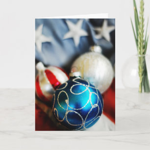 Cartes Pour Fêtes Annuelles Noël blanc et bleu rouge