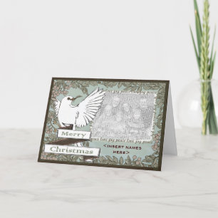 Cartes Pour Fêtes Annuelles Noël blanc PERSONNALISABLE de colombe… - customisé