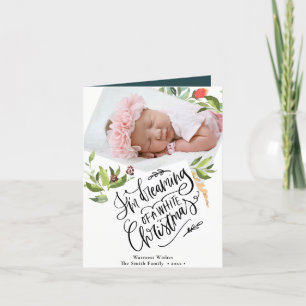 Cartes Pour Fêtes Annuelles Noël blanc   Pliage aquarelle