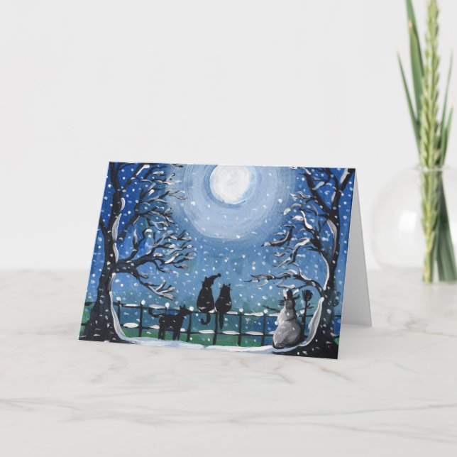 Cartes Pour Fêtes Annuelles Noël bleu (Devant)